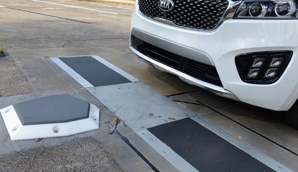 Figure 3 The Ray have installed WheelRight's drive-over tyre-pressure monitoring system at a visitors’ centre on I-85 in Georgia.